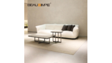 Modern customized living room furniture 4 seater couch high-end sectional sofa set white Teddy fabric 3 seat sofa1