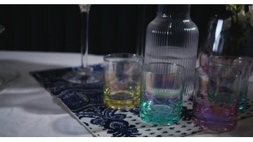 Wine Glass Set With Spray Color & Plating Pearl Light.mp4