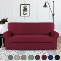 1-Piece Jacquard Stretch Loveseat Couch Slipcovers