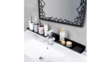 Home Bathroom Wall-Mounted Iron Rack Perforation-Free Design Toilets Washstand Partition Storage Holder1