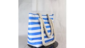 Amazon top seller aluminum film pink stripes colour tote shoulder handbag wine cooler beach bag1