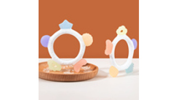 BPA Free Food Grade Ring Teething Toys Custom OEM Stars Shape Silicone Baby Chewing Teether for Toddles1