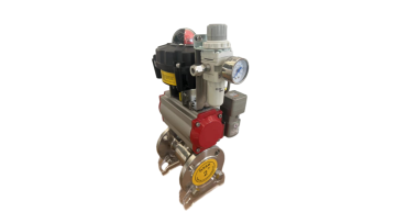 Pneumatic sanitary ball valve
