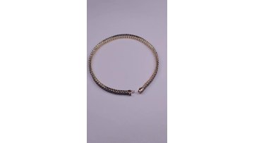 Top Quality Custom 14K Solid Gold Jewelry Natural Blue Sapphire Baguette 2*4mm Chain & Link Bracelets Women's Bracelets1