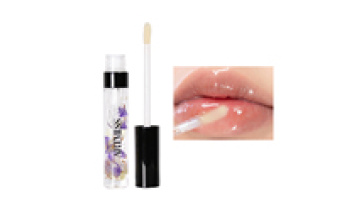 High Quality custom flower organic nude vegan glossy vendor clear private label lip gloss1