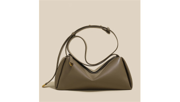 Real Leather Women's Soft Pillow French Classic Ba