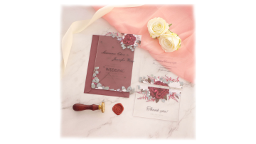 Acrylic Wedding Invitation Greeting Card with Custom Design