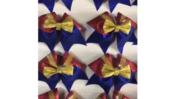 glitter cheer hair bow 