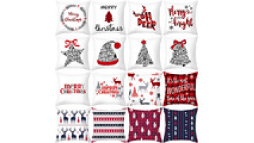 Custom Pillow Case Christmas Decoration Supplies Cotton Linen Cushion Cover1