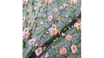 2024 new arrivals sample available transparent mesh embroidery lace trim multi color texture fabric for dress1