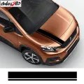 For-Peugeot Rifter Car Bonnet Sports Stripes Decor Sticker Auto Hood Engine Cover Stickers DIY Vinyl Decals Exterior Accessories