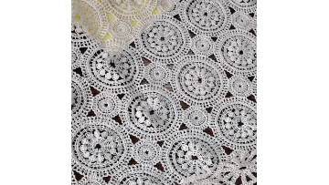custom color embroidered  embroidery crochet fabric cotton cord lace brocade fabric for dress1