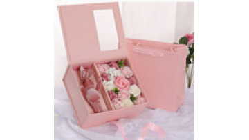 Wholesale Luxury Pink Ribbon Preserved Roses In Packaging Bridesmaid Wedding Gift Bag And Gift Box For Gift Pack1
