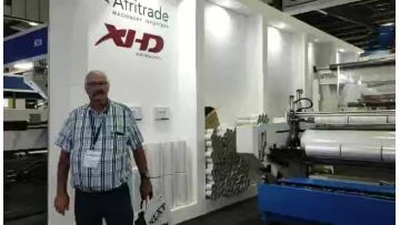 PE film work process at the exhibition