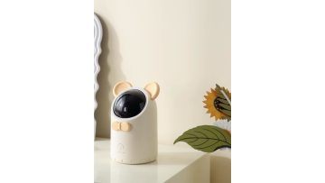 666 Plastic Desktop Sensor Trash Bin with facial expression with decorations