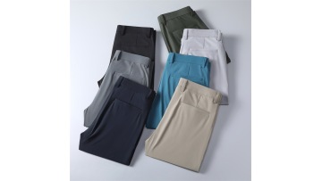 Factory ODM/OEM Wholesale Lightweight Ice Silk Plain Color Custom Logo Plain Men Quick Dry Pants1