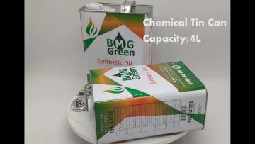 4L Square Can with metal Lid