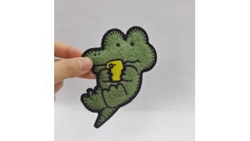 Creative filling embroidered logo badge