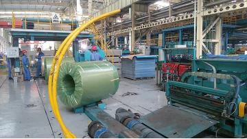 Steel coils packaging unit