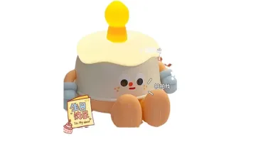 Adorable Silicone Birthday Cake Night Light with Music1