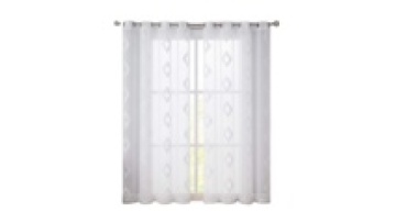 Luxury Embroidery White Sheer Voile Ready Made Grommet Curtain For The Living Room1