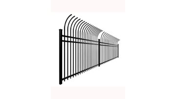 Used High Quality Anti-Theft Bending Top Powder Coated Steel Fence1