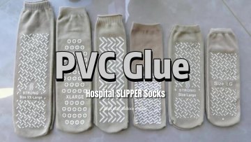 PVC glue tread non slip socks unisex Customized professional anti slip hospital socks disposable1