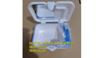 Retainer Mouthguard Dentures Holder  Cleaning Storage Case With Mirror Box1