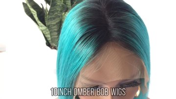 Virgin Brazilian Colored Wigs Human Hair Lace Front Straight Ombre 1B/Gray Human Hair Frontal Wigs For Sale1