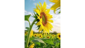 Premium Fresh Cut Green Center Sunflower Natural Farm Direct Bulk Flowers