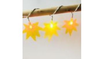 Novelty Thanksgiving Day Harvest Party Decor - Yellow Maple Leaf String Light (10 Count)1