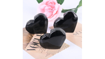 Hot Sale Natural Crystal Healing Gemstone Hand Polished Black Obsidian Heart for Home Decor1