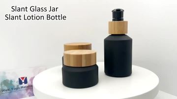 Black Glass jar glass lotion bottle