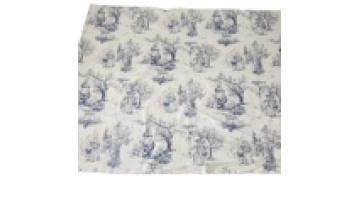 Wholesale OEM blue sketch painting polyester toile de jouy print canvas fabric for bag1