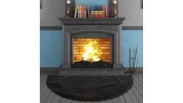 Half Moon Fire Retardant Fiberglass Fireproof Hearth Fireplace Area Mat Embers Mats for floor protection1