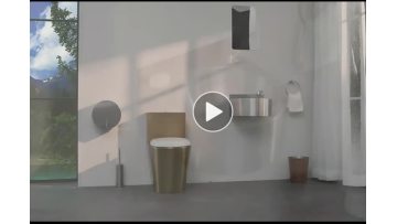 Wall-mounted washbasin with a hole