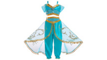 Princess Jasmine Costume Girls Aladdin Cosplay Party Clothing Kids Birthday Halloween party costume1