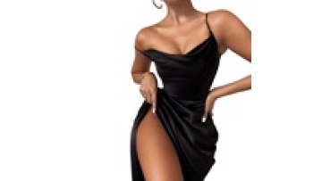 New 2022 Corset Women White Polyester Split Dress with Spaghetti Straps for Party Dresses1