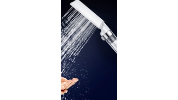 Leelongs Jelly Green Pink Crystal Color PP Cotton Filter Hand Shower with DIY Washable Design1