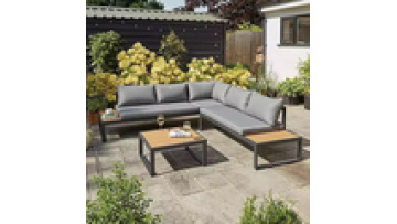 Free sample modern High density sponge Metal  Aluminum alloy  Waterproof  furniture Hotel Patio Garden  Outdoor sofa1