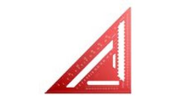 Zhixin Factory Wholesale 7'' Aluminum Triangular Ruler 12'' Red Protractor Thickened Woodworking Angle Ruler Triangle Square1