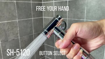 ABS Plastic Chrome Press Shut Off Hand Push Button Select Bidet Shower with Fashionable Shape1