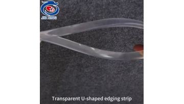 U-shaped transparent edging strip