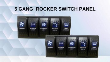 5 Gang Rocker Boat Marine 12V 24V Switch Panel1