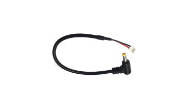 5.5mm x 2.5mm 90 Degree Right Angle DC Power Male Plug Jack to Bare Wire Open End Pigtail Power Cable Cord for DC Power Supply C1