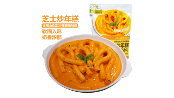 Cheese stir fried rice cake