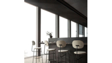 Leather cushion modern wholesale free sample household ironwork home dining kitchen restaurant bar  high bar chair1
