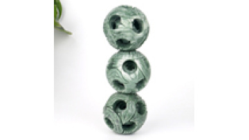 Wholesales Natural Healing Crystal Sphere Gemstone Carved Hollow Xiuyan Jasper Sphere for Gift1