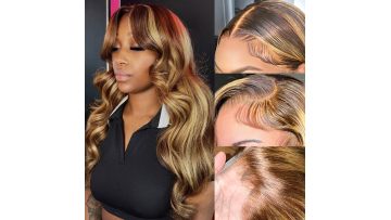 4/27 13x4 Body Wave Highlight Lace Front Wig