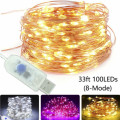 Christmas Light 5M 10M Copper Silver Wire USB LED String Lights Waterproof Holiday Lighting For Fairy Xmas Wedding Party Decor